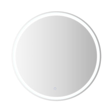 Dane 27 Round Frameless Anti-Fog Aluminum Front/Back-lit Tri-color LED Bathroom Vanity Mirror with Smart Touch Control - JONATHAN Y